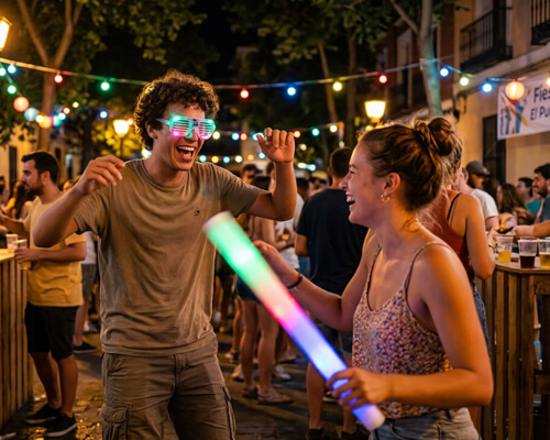 art&iacute;culos luminosos para fiestas